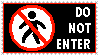 do not enter